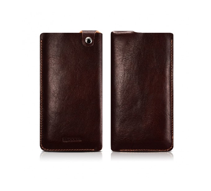 ICARER Leather Pouch iPhone 7 Brown