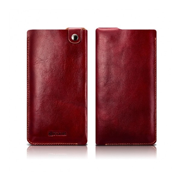 ICARER Leather Pouch iPhone 7 Red