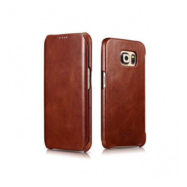 ICARER Side Open Vintage Galaxy S6 edge brown