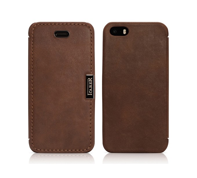 ICARER Vintage iPhone 5S/SE Brown