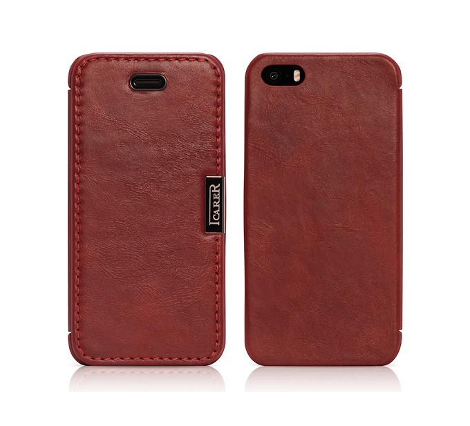 ICARER Vintage iPhone 5S/SE Red